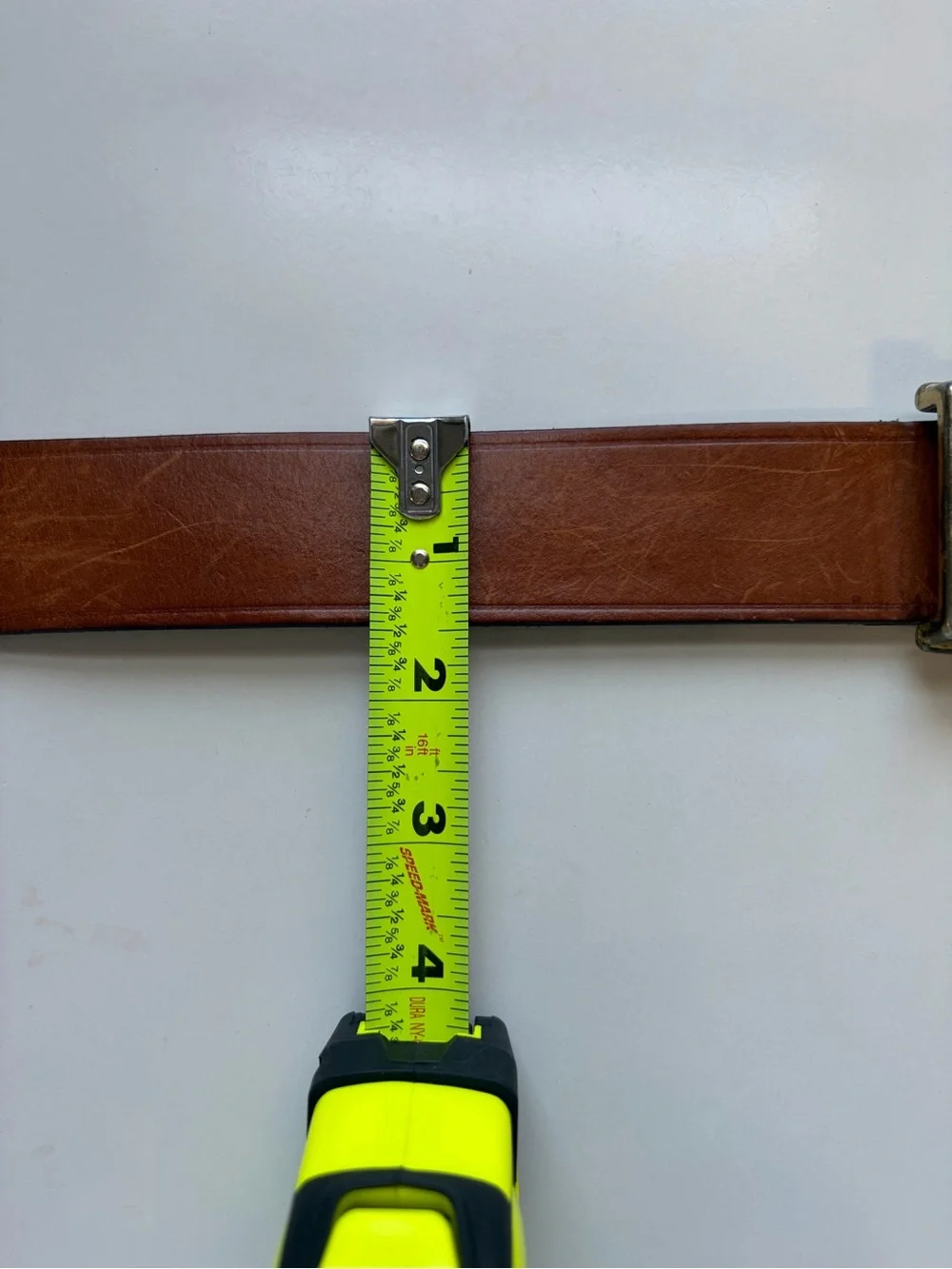 Vintage Sonoma Classic Brown Leather Belt with Brass D-Ring Buckle Unisex M